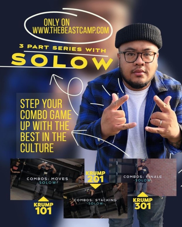 flyer promocional clases de solow  un OG de la cultura Krump